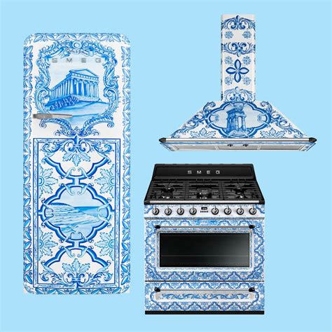 smeg dolce gabbana blue and white|dolce and gabbana SMEG appliances.